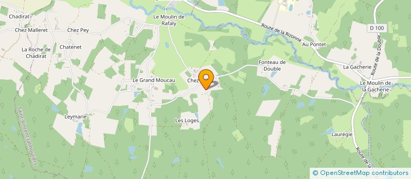 localisation de l'entreprise MADAME CHRISTIANE FERRUT  SAINT-VINCENT-JALMOUTIERS