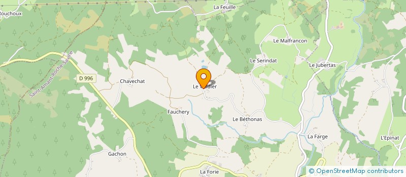 localisation de l'entreprise MADAME CHRISTIANE GACHON  SAINT-AMANT-ROCHE-SAVINE