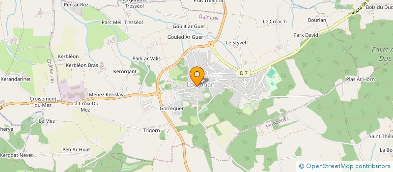 localisation de l'entreprise MADAME CHRISTIANE GARIN  LOCRONAN