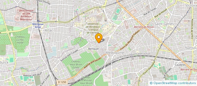 localisation de l'entreprise MADAME CHRISTIANE GASTINEAU  BORDEAUX