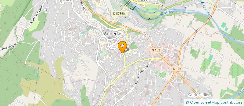 localisation de l'entreprise MADAME CHRISTIANE GLEYZAL  AUBENAS