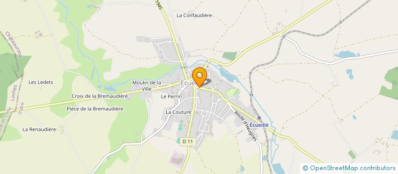 localisation de l'entreprise MADAME CHRISTIANE HUGUET à ECUEILLE