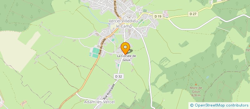 localisation de l'entreprise MADAME CHRISTIANE JOLY  VERCEL-VILLEDIEU-LE-CAMP