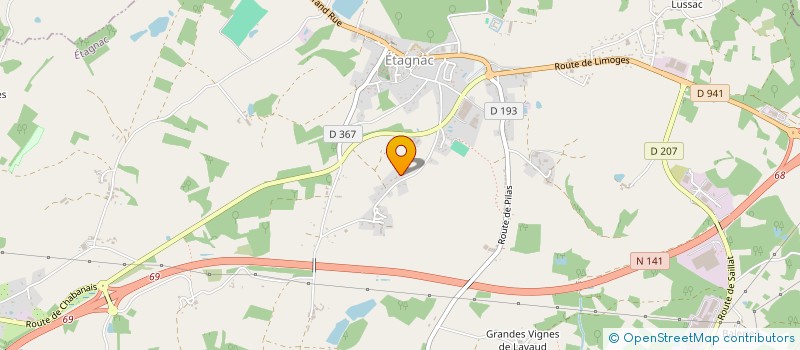 localisation de l'entreprise MADAME CHRISTIANE LACHENY  ETAGNAC