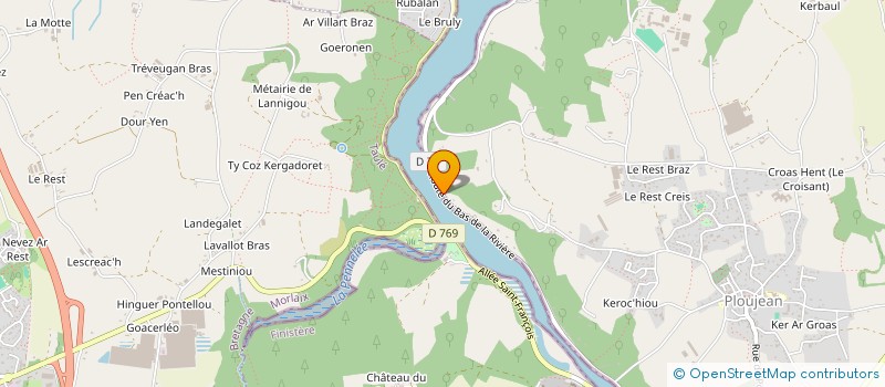 localisation de l'entreprise MADAME CHRISTIANE LARZUL  MORLAIX