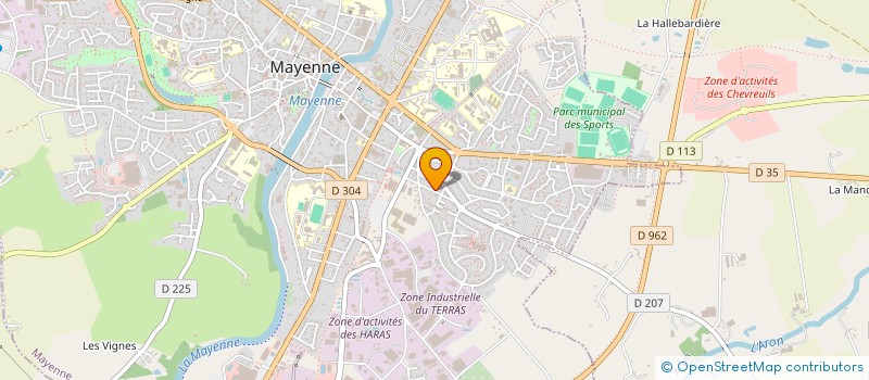 localisation de l'entreprise MADAME CHRISTIANE LEBOURDAIS  MAYENNE