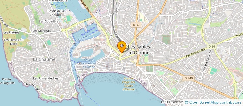 localisation de l'entreprise MADAME CHRISTIANE MACQUIGNEAU à LES SABLES D'OLONNE