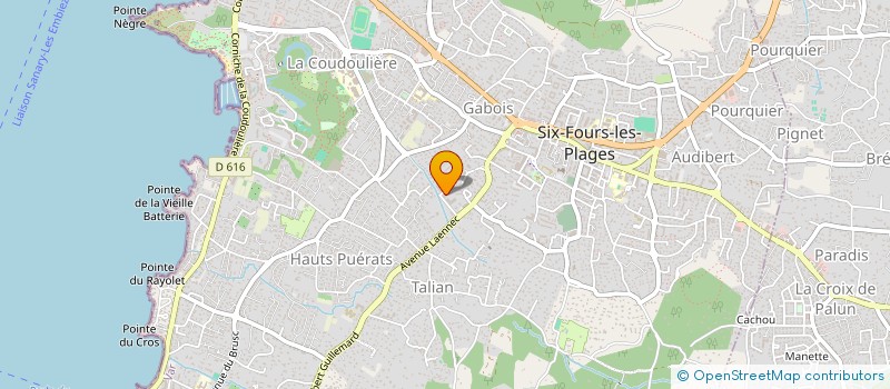 localisation de l'entreprise MADAME CHRISTIANE MAHAUT à SIX-FOURS-LES-PLAGES