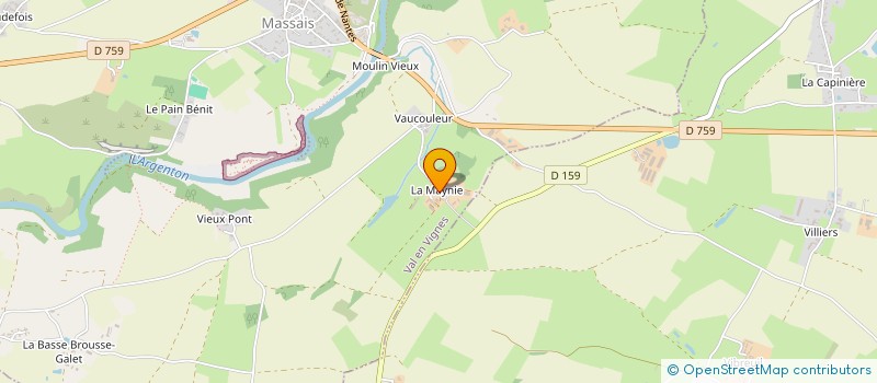localisation de l'entreprise MADAME CHRISTIANE METAIS à VAL EN VIGNES