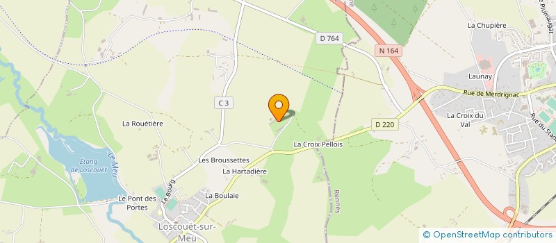 localisation de l'entreprise MADAME CHRISTIANE ODYE à LOSCOUET-SUR-MEU