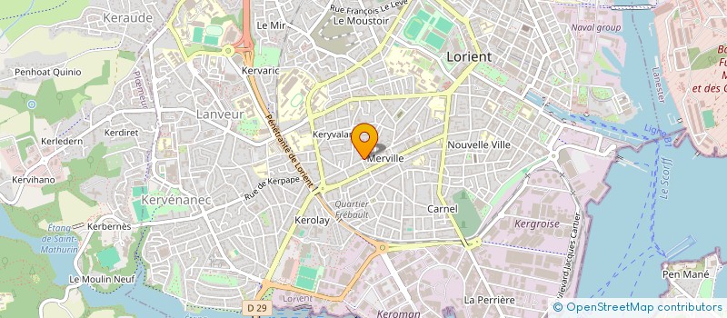 localisation de l'entreprise MADAME CHRISTIANE PENGLAOU  LORIENT