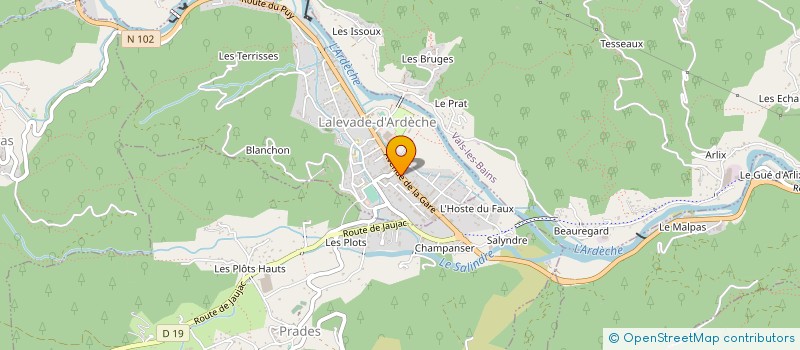 localisation de l'entreprise MADAME CHRISTIANE PEREL à LALEVADE-D'ARDECHE