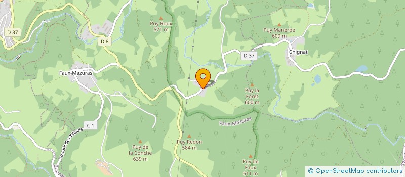 localisation de l'entreprise MADAME CHRISTIANE PEYRONNAUD  MANSAT-LA-COURRIERE