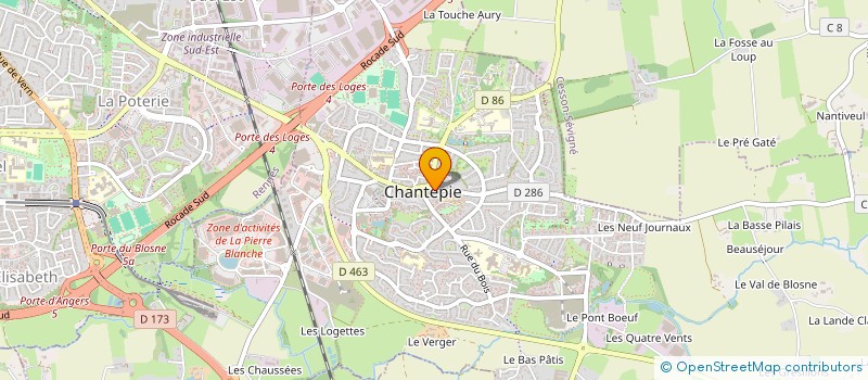 localisation de l'entreprise MADAME CHRISTIANE POIDEVIN  CHANTEPIE