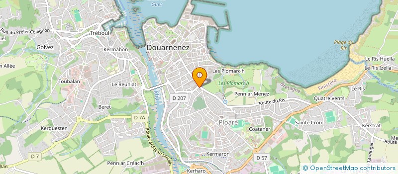 localisation de l'entreprise MADAME CHRISTIANE POULVET  DOUARNENEZ