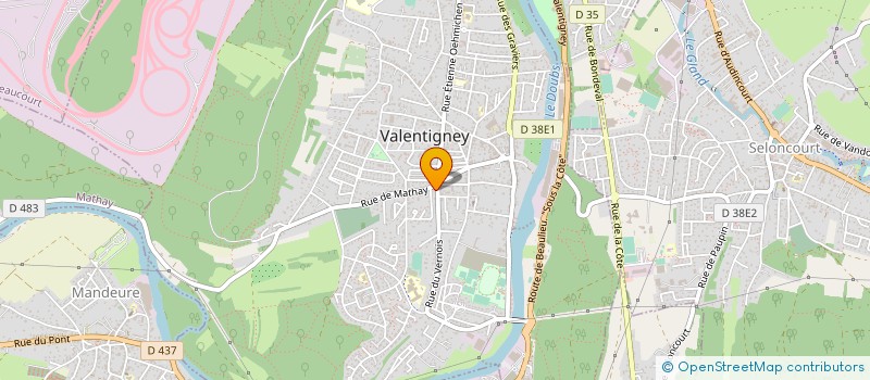 localisation de l'entreprise MADAME CHRISTIANE ROUSSEAU  VALENTIGNEY