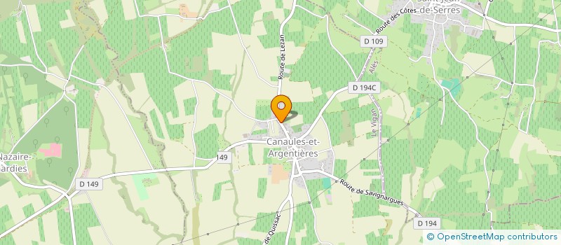localisation de l'entreprise MADAME CHRISTIANE RUFFIE à CANAULES-ET-ARGENTIERES