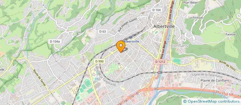 localisation de l'entreprise MADAME CHRISTIANE TERMIGNON  ALBERTVILLE