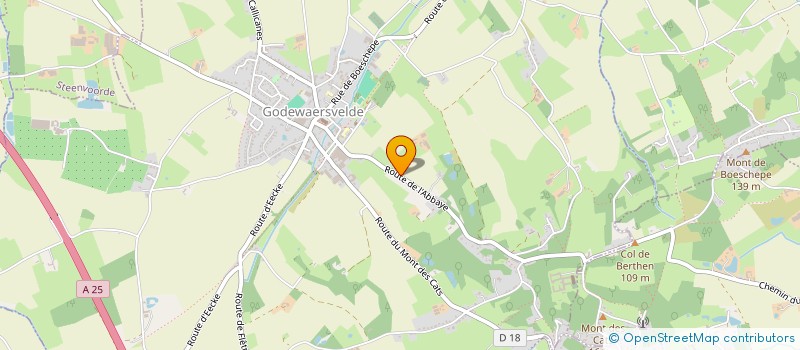 localisation de l'entreprise MADAME CHRISTIANE VANDEVOORDE  GODEWAERSVELDE