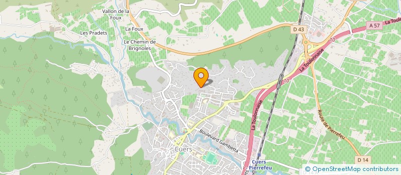 localisation de l'entreprise MADAME CHRISTIANE VIGNEAUX  CUERS