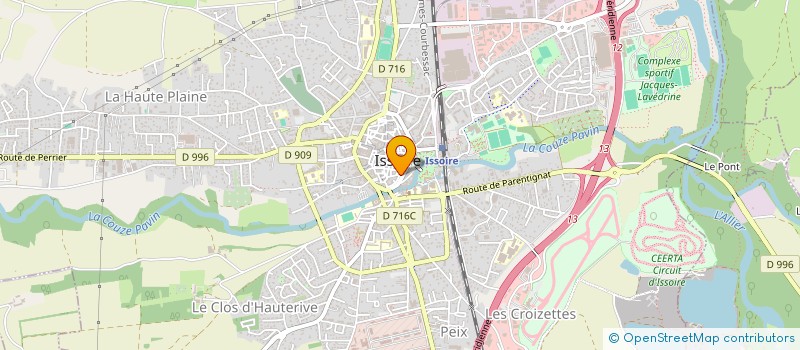 localisation de l'entreprise MADAME CHRISTIANE WACHOWIAK  ISSOIRE