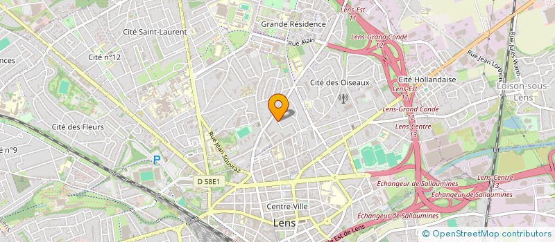 localisation de l'entreprise MADAME CHRISTINA BLONDEAU  LENS