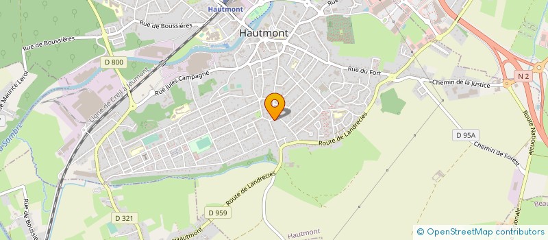 localisation de l'entreprise MADAME CHRISTINA JACQUART  HAUTMONT