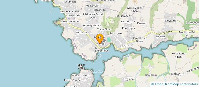 localisation de l'entreprise MADAME CHRISTINE ABARNOU  LANILDUT