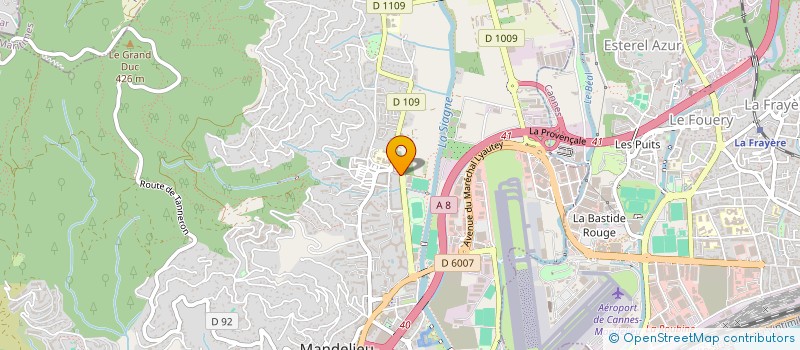 localisation de l'entreprise MADAME CHRISTINE AMIEL  MANDELIEU-LA-NAPOULE