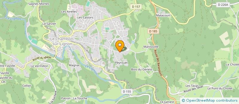 localisation de l'entreprise MADAME CHRISTINE ARGAUD  LE CHAMBON SUR LIGNON