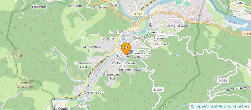 localisation de l'entreprise MADAME CHRISTINE ATIKOSSIE  LE CHEYLARD