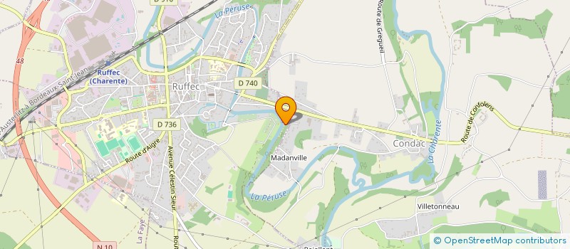 localisation de l'entreprise MADAME CHRISTINE ATTINAULT  RUFFEC