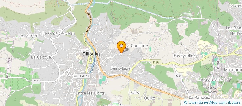 localisation de l'entreprise MADAME CHRISTINE AUMONIER  OLLIOULES