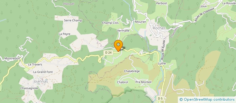 localisation de l'entreprise MADAME CHRISTINE AUZIERE  JOANNAS