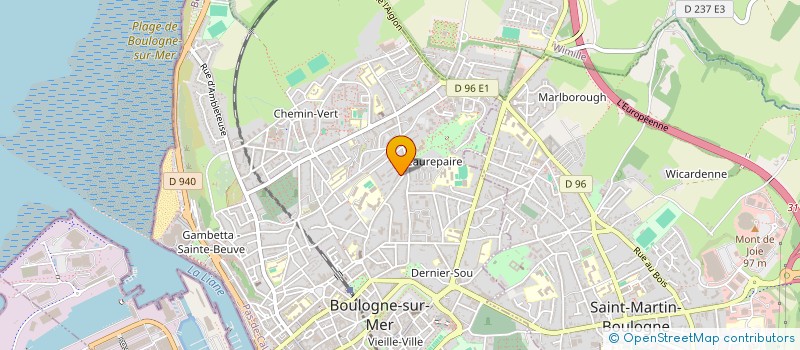 localisation de l'entreprise MADAME CHRISTINE BAILLEUX  BOULOGNE-SUR-MER