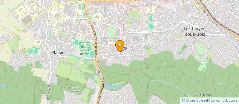 localisation de l'entreprise MADAME CHRISTINE BARREAU  PLAISIR