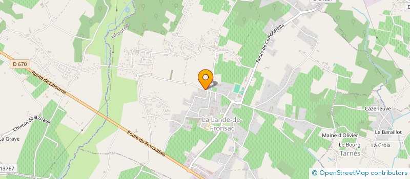 localisation de l'entreprise MADAME CHRISTINE BAUDIN  LA LANDE-DE-FRONSAC