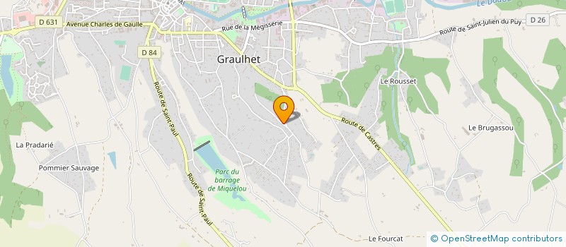 localisation de l'entreprise MADAME CHRISTINE BAZART à GRAULHET