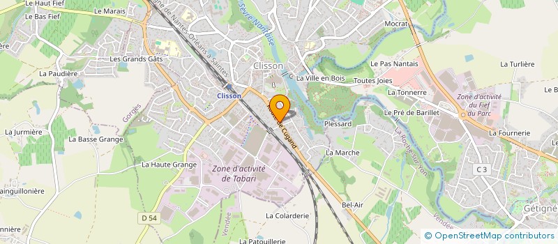 localisation de l'entreprise MADAME CHRISTINE BEAUDOIN  CLISSON