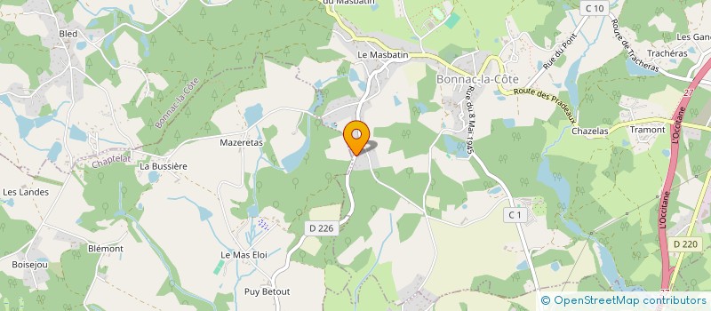 localisation de l'entreprise MADAME CHRISTINE BEAUGER à BONNAC-LA-COTE