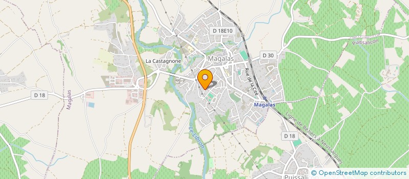 localisation de l'entreprise MADAME CHRISTINE BERNADOU  MAGALAS