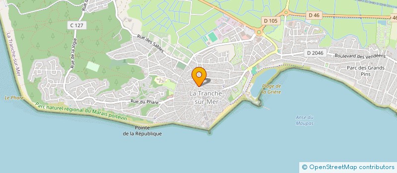 localisation de l'entreprise MADAME CHRISTINE BETOUS à LA TRANCHE-SUR-MER