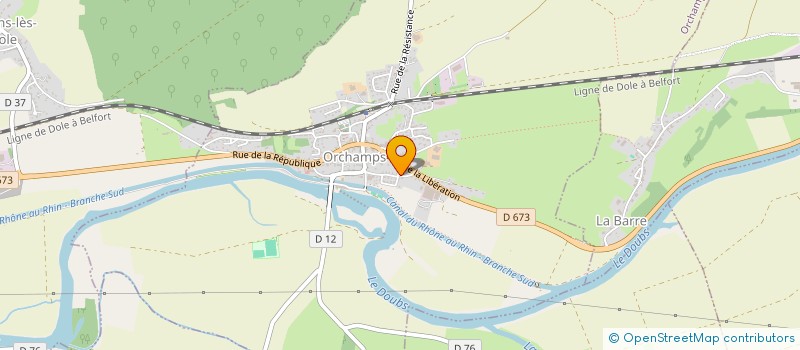 localisation de l'entreprise MADAME CHRISTINE BIDEAUX  ORCHAMPS