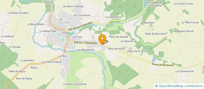 localisation de l'entreprise MADAME CHRISTINE BILLAULT  GENILLE