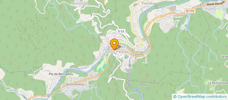 localisation de l'entreprise MADAME CHRISTINE BOIRAL  AMELIE-LES-BAINS-PALALDA