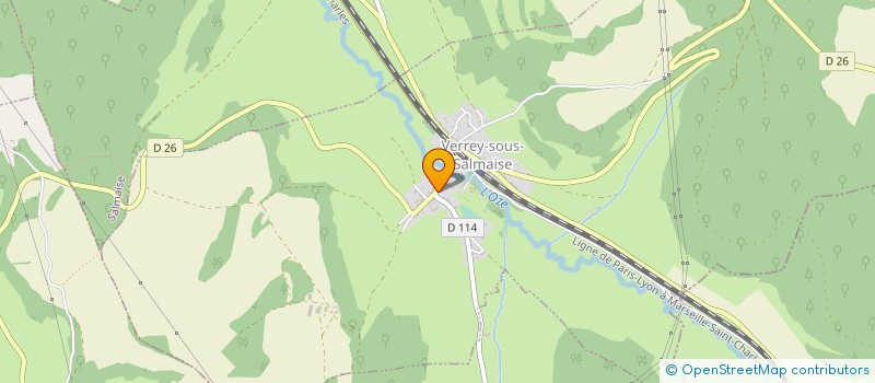 localisation de l'entreprise MADAME CHRISTINE BORDERIE  VERREY-SOUS-SALMAISE