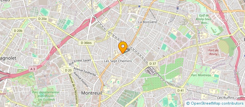 localisation de l'entreprise MADAME CHRISTINE BOUDOT à MONTREUIL