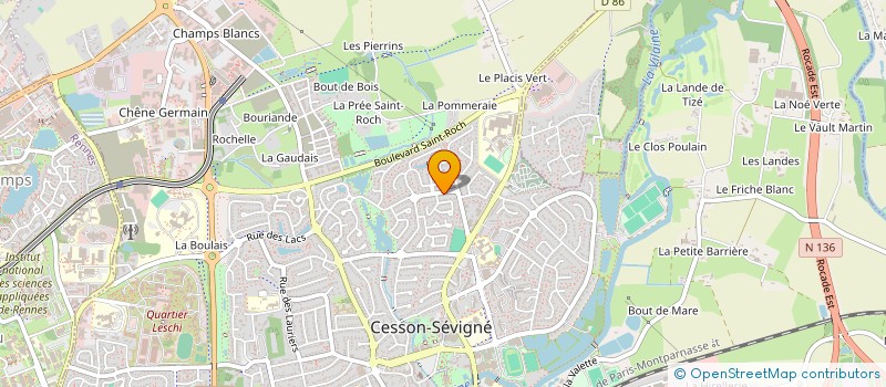 localisation de l'entreprise MADAME CHRISTINE BOUGUION  CESSON-SEVIGNE