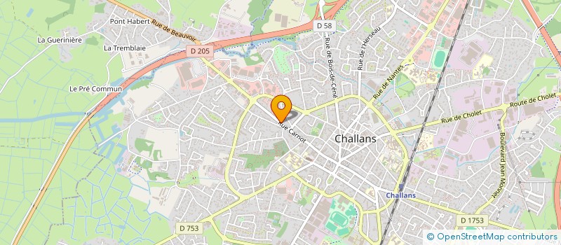 localisation de l'entreprise MADAME CHRISTINE BOULVERT à CHALLANS