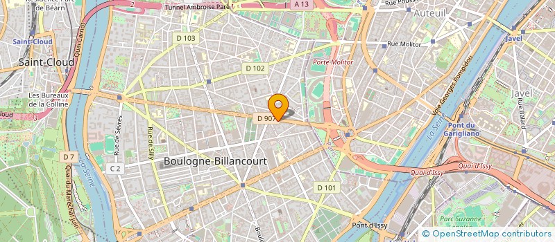 localisation de l'entreprise MADAME CHRISTINE BRANCHE à BOULOGNE-BILLANCOURT